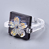 Transparent Resin Cuff Rings RJEW-T017-03B-3