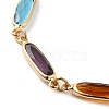 Colorful Glass Link Chain Bracelets BJEW-B075-04-2