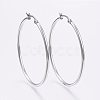Tarnish Resistant 304 Stainless Steel Big Hoop Earrings EJEW-F105-05P-1