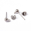 Platinum Color Brass Post Earring Findings X-EC593-2