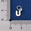 925 Sterling Silver Letter Charms STER-C012-01S-U-3