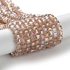 Electroplate Glass Bead Strands EGLA-J028-4x4mm-AB17-5