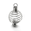 Iron Spiral Bead Cages Pendants Making STAS-A031-01-1