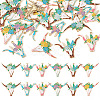 24Pcs 6 Styles Alloy Enamel Pendants ENAM-TA0002-51-1