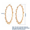 304 Stainless Steel Big Beaded Hoop Earrings EJEW-JE04162-7