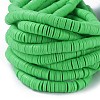 Flat Round Handmade Polymer Clay Beads CLAY-R067-8.0mm-08-4