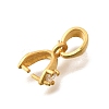 Brass Micro Pave Cubic Zirconia Ice Pick Pinch Bails KK-G600-24G-01-2