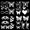 4Pcs 4 Styles Square PET Waterproof Self-adhesive Car Stickers DIY-GF0007-45B-1