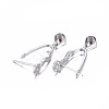 Anti-Tarnish Rhodium Plated 925 Sterling Silver Pendant Bails X-STER-L058-004P-2