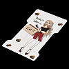 Rectangle Girl Print Paper Hair Clip Display Cards CDIS-M007-03E-3