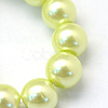 Baking Paint Pearlized Glass Pearl Round Bead Strands X-HY-Q330-8mm-46-3