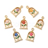 Eco-friendly Alloy Enamel Pendants PALLOY-M212-08G-1