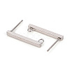 Non-Tarnish 304 Stainless Steel Stud Earring Findings STAS-L244-14B-P-2