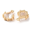 Real 18K Gold Plated Brass Micro Pave Cubic Zirconia Charms KK-Q779-08G-02-2