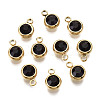 PVD Vacuum Plating 201 Stainless Steel Rhinestone Charms STAS-S068-02G-2