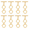8Pcs Brass Toggle Clasps KK-ME0002-32-1