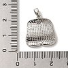 Rack Plating Brass Micro Pave Cubic Zirconia Pendants KK-U027-23P-3