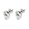 Non-Tarnish 304 Stainless Steel and 201 Stainless Steel Stud Earring Findings STAS-L024-003P-07-1