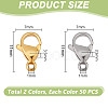 100Pcs 2 Colors 304 Stainless Steel Lobster Claw Clasps STAS-PH0006-10-2