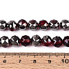 Electroplate Transparent Glass Round Beads Strands EGLA-T029-8mm-12T-05-4