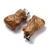 Natural Picture Jasper Pendants G-B127-07P-09-3