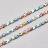 Handmade Glass Seed Beaded Chains CHS-G012-06G-1
