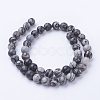 Natural Netstone Round Beads Strands G-G735-90-8mm-3