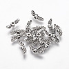 Tibetan Style Alloy Fairy Wing Beads X-TIBEB-6007-AS-LF-1