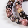 Natural Rhodonite Beads Strands G-K254-04-8mm-3