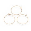 304 Stainless Steel Hoop Earrings Findings STAS-I120-60B-G-1