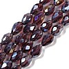 Transparent Electroplate Glass Beads Strands EGLA-N013-T10mm-B03-1