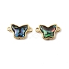 Natural Paua Shell Butterfly Connector Charms KK-G538-39G-1