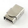 Tarnish Resistant Smooth Surface 201 Stainless Steel Watch Band Clasps STAS-R063-85-2