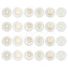24Pcs 6 Styles Natural Shell Gold Enamel Beads BSHE-PH0001-58-1
