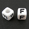 Letter Acrylic European Large Hole Beads OPDL-R050-10mm-F-1