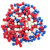 300Pcs 3 Colors Opaque Acrylic Beads MACR-SC0002-01-5