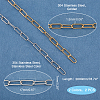 2Pcs 2 Style 304 Stainless Steel Handmade Chains CHS-GA0001-02-2