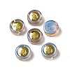Transparent Spray Painted Glass Beads GLAA-I050-15-2
