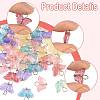 70Pcs 14 Colors Glass Pendants PALLOY-FS00052-3