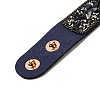 Faux Suede Snap Cord Bracelet LS-BJEW-F428-15-3
