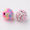 Handmade Polymer Clay Beads X-FM10mmY-2