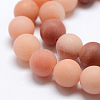Natural Pink Aventurine Beads Strands G-G716-01-8mm-3