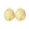 Brass Oval Locket Pendants KK-B156-02G-1