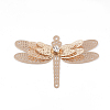 Brass Filigree Joiners Links KK-S353-003A-02LG-2