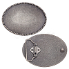 Alloy Oval Belt Buckles BUTT-WH0024-006-1
