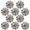 10Pcs Alloy Rhinestone Shank Button for Garment Accessories BUTT-GF0001-29-1