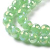 Electroplate Opaque Solid Color Glass Beads Strands X-GLAA-E036-10C-4