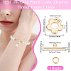 10Pcs Brass Micro Pave Clear Cubic Zirconia Toggle Clasps KK-BBC0025-28-2