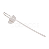 Gingko Iron Stamping Blank Swan Neck Bookmark Findings AJEW-B032-01B-P-2