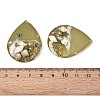 Brass & Epoxy Resin Pendants KK-Q082-03KCG-03-3